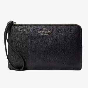 Kate Spade Leila Medium Zip Wristlet – Black (Brand New with Tags)